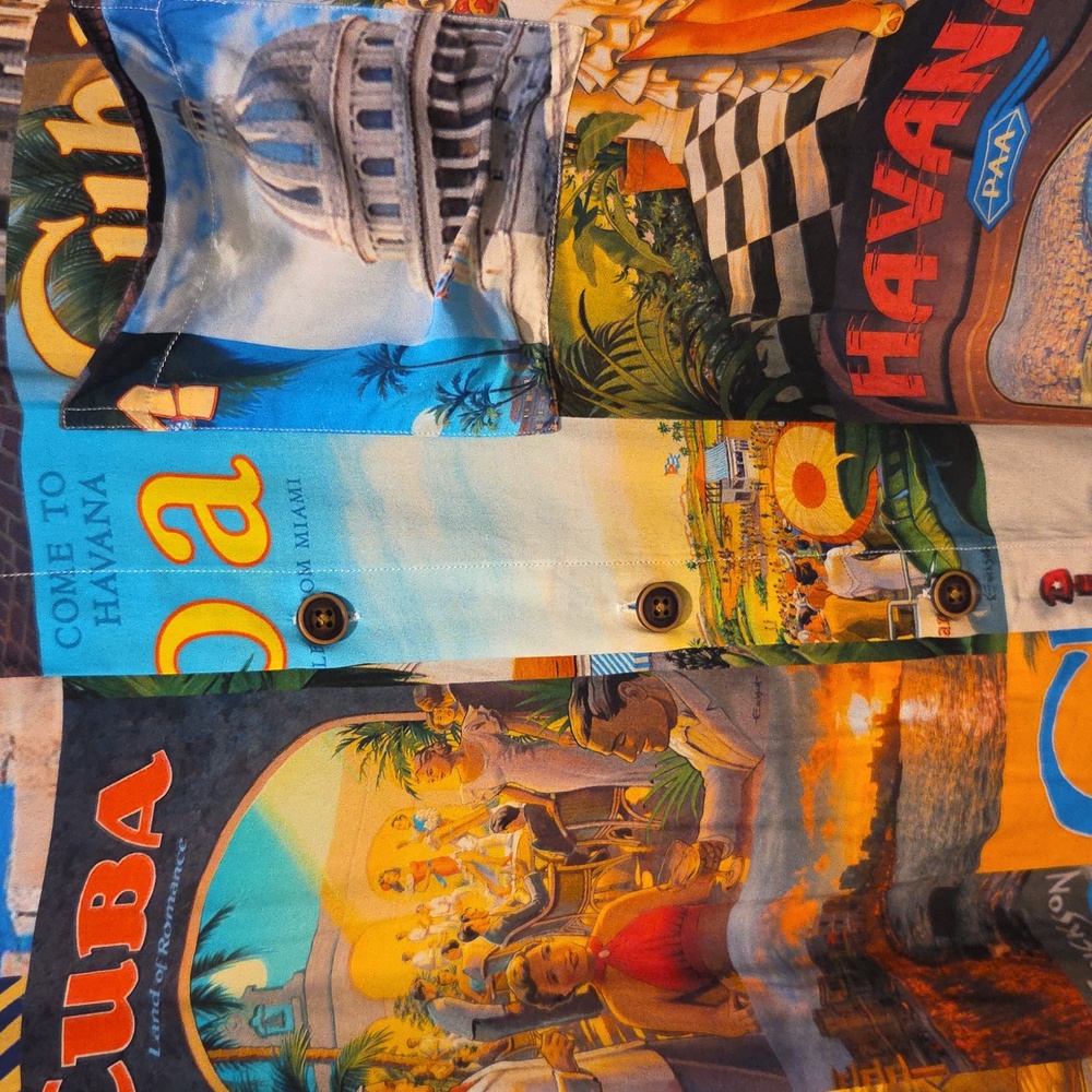 Varadero Cuba Themed Multicolor Men's Shirt Size M "Like New" - Picture 8 of 12